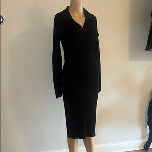 Elie Tahari Elegant Black Long Sleeve Dress